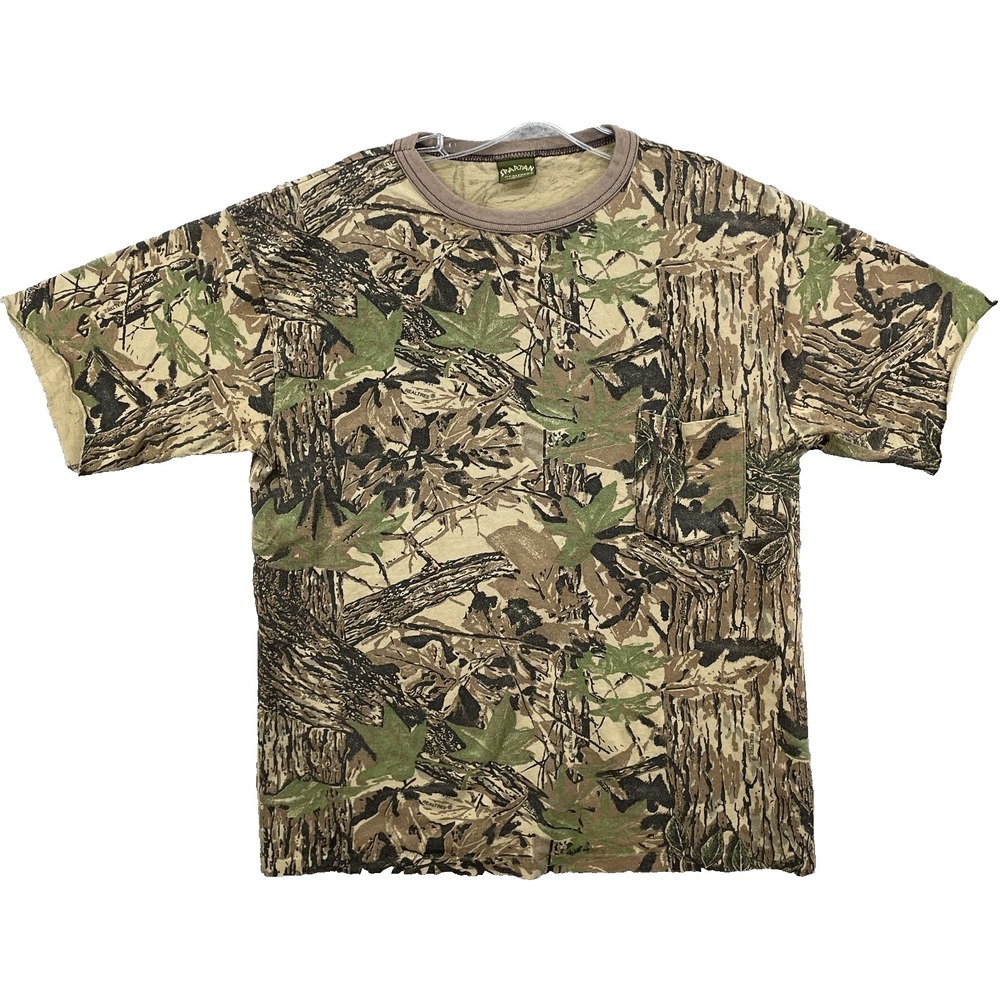 VTG‎ Spartan Realtree Camo T-Shirt Men's L/XL Hunting Camp Y2K Gorpcore Made USA